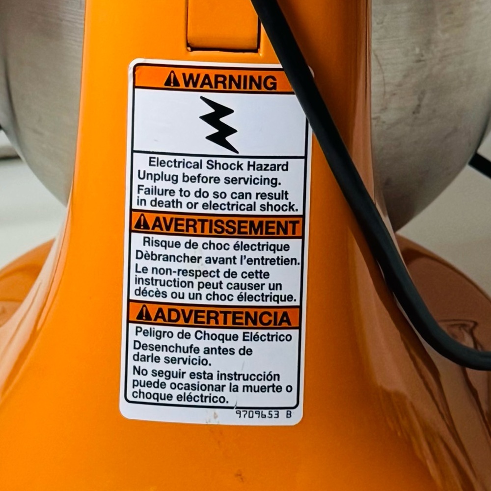 KitchenAid Tangerine Mixer used twice nwot - Picture 10 of 11